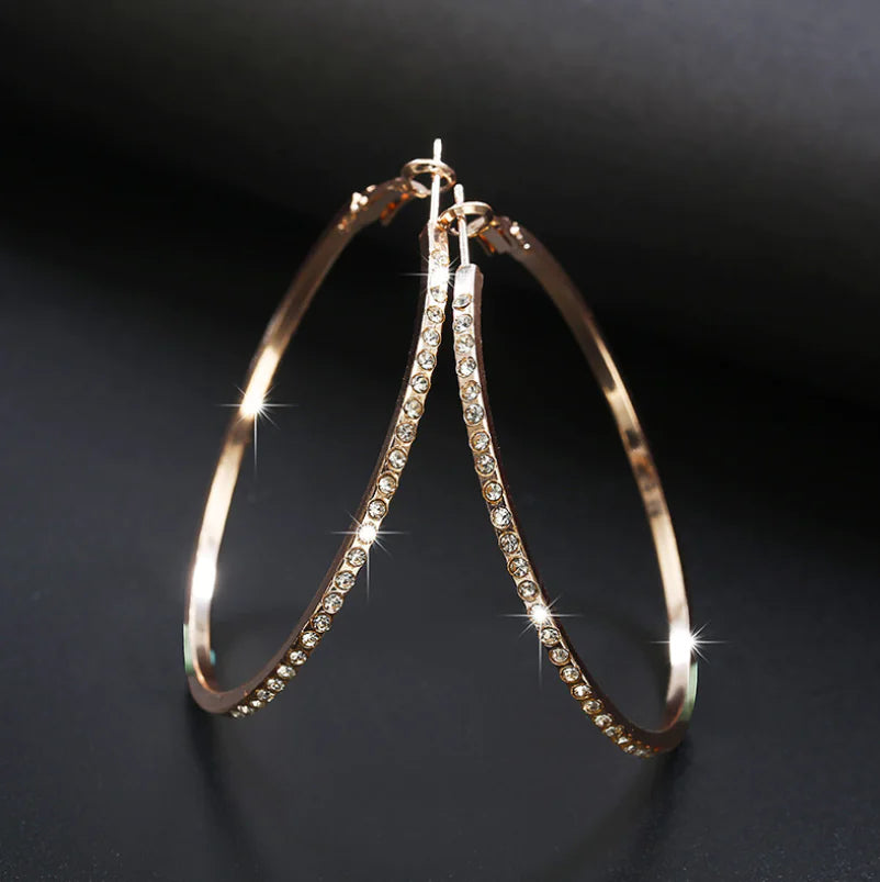 Hollow Circle Hoop Earrings and Studs