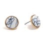 Geometric Marble Ear Studs and Earrings