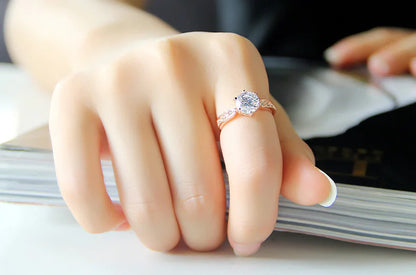 Crystal Zircon Ring, Zircon Ring, Ring