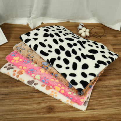 Thick Coral Fleece Pet Blanket and Dog Bed Mat