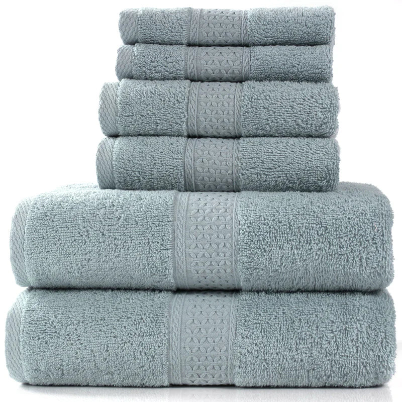 6-Piece Cotton Bath Towel Set