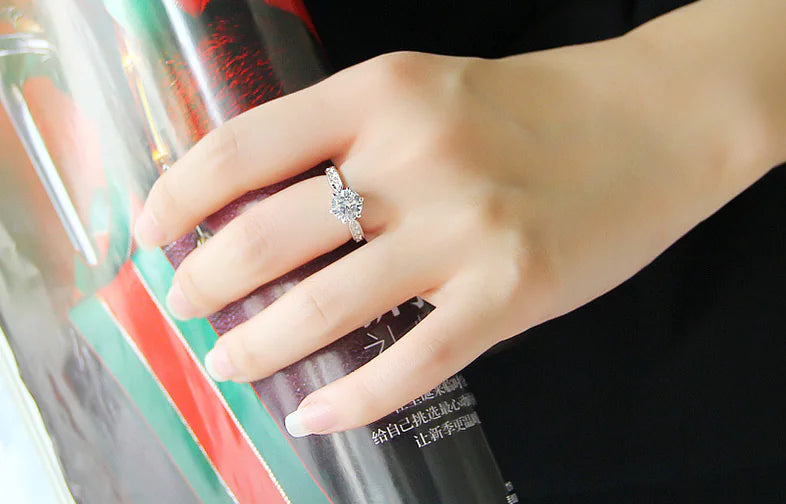 Crystal Zircon Ring, Zircon Ring, Ring