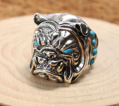 Bulldog Ring, Thai Silver Statement Ring