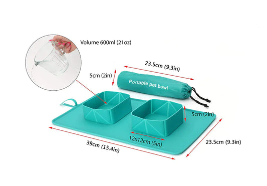 Silicone Folding Pet Bowl and Feeder