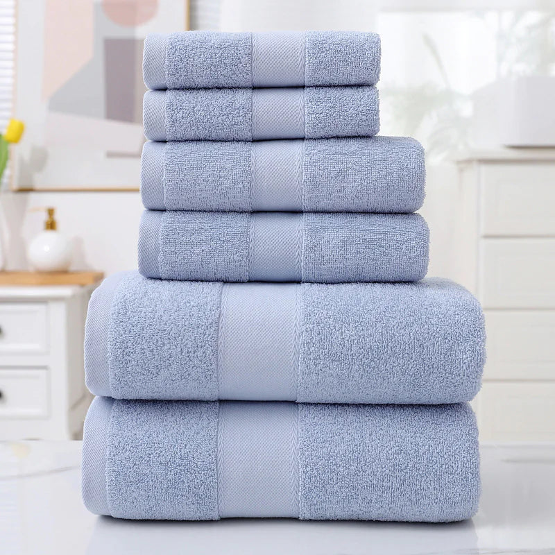 6-Piece Cotton Bath Towel Set