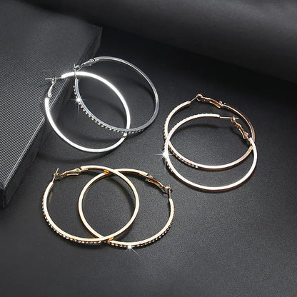 Hollow Circle Hoop Earrings and Studs