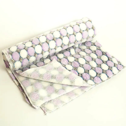 Thick Coral Fleece Pet Blanket and Dog Bed Mat