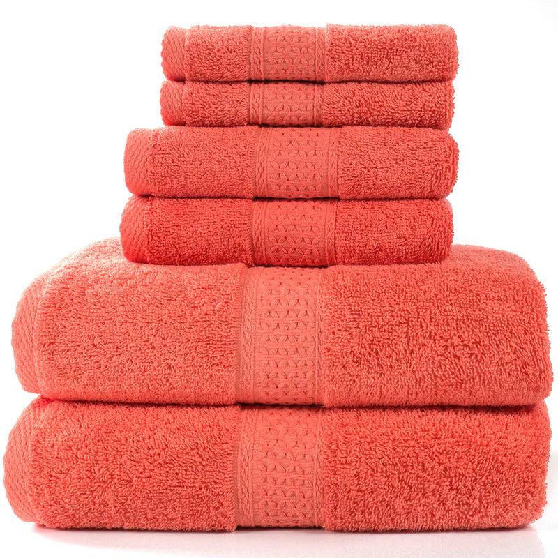 6-Piece Cotton Bath Towel Set
