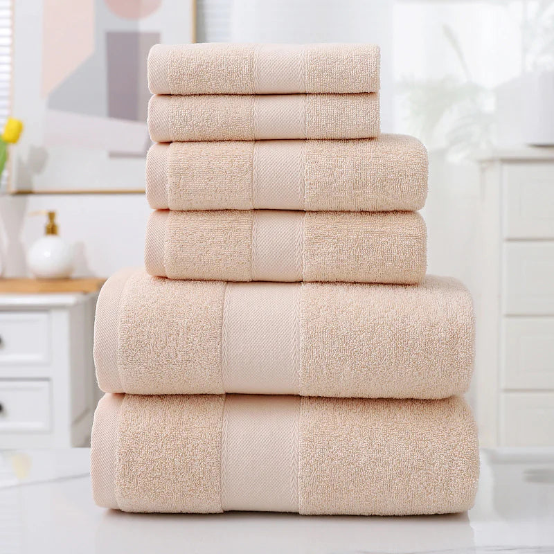 6-Piece Cotton Bath Towel Set