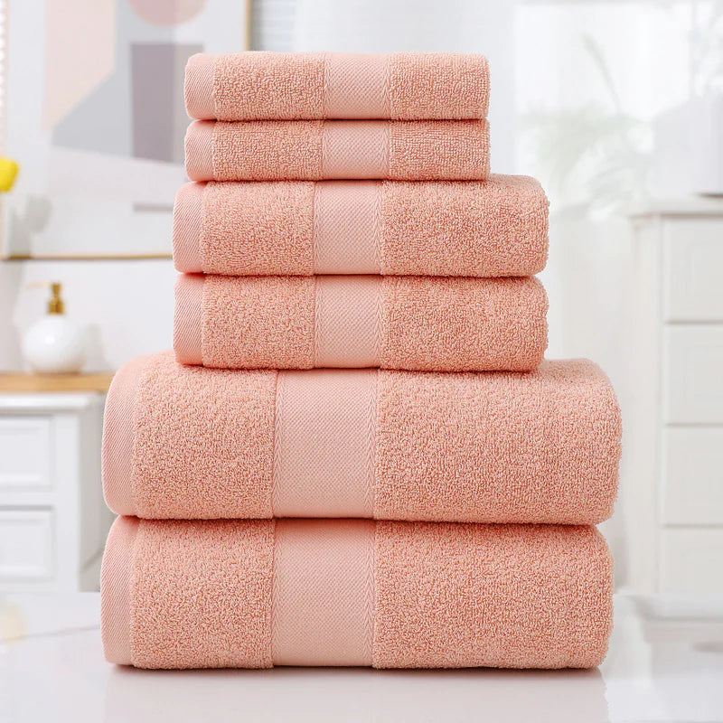 6-Piece Cotton Bath Towel Set