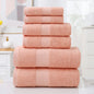 6-Piece Cotton Bath Towel Set