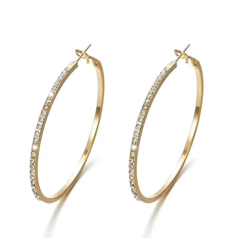 Hollow Circle Hoop Earrings and Studs