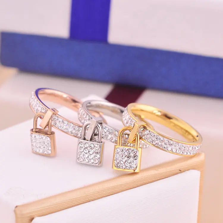 Lock Head Ring, Padlock Ring Jewelry