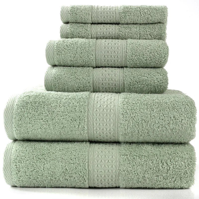 6-Piece Cotton Bath Towel Set