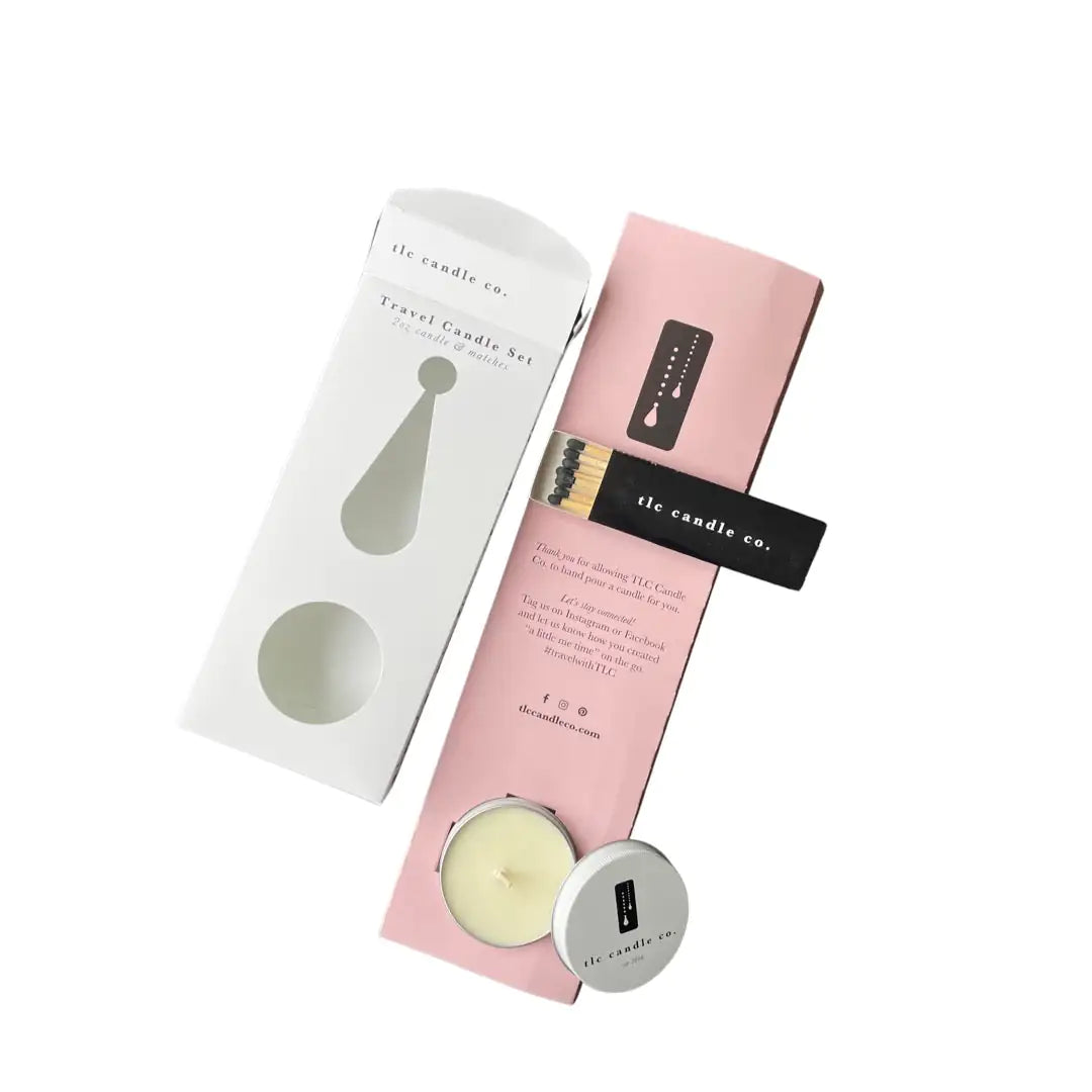 Travel Candle with Matches - Rosemary & Mint