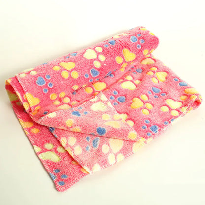 Thick Coral Fleece Pet Blanket and Dog Bed Mat