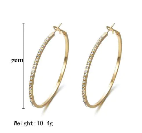 Hollow Circle Hoop Earrings and Studs