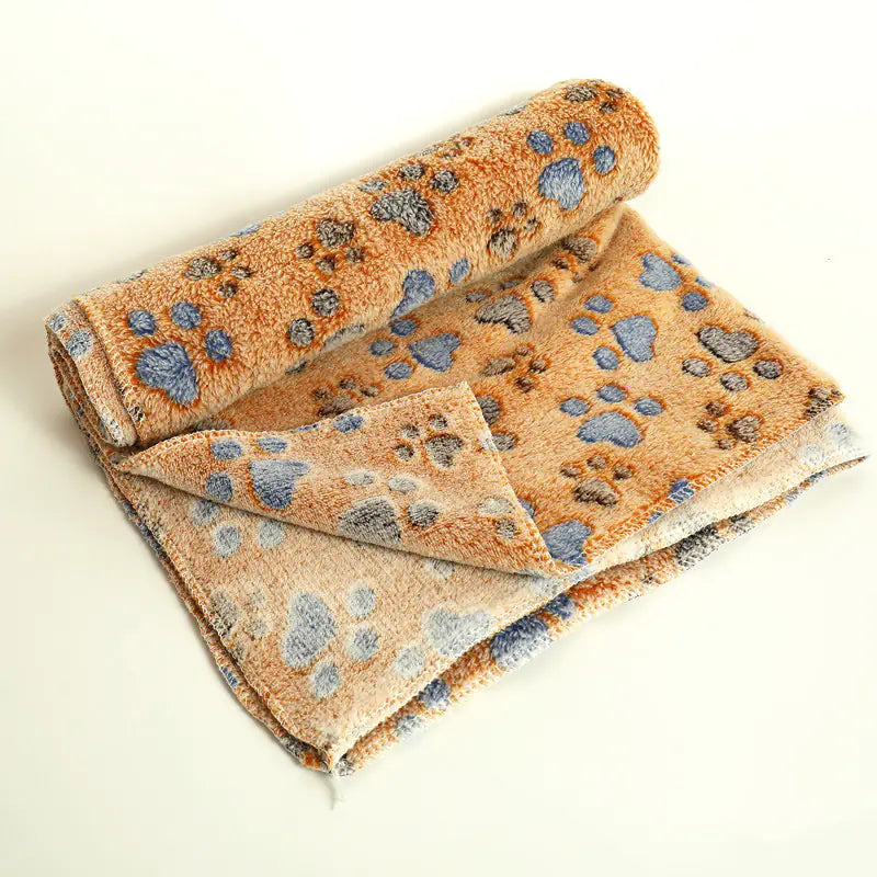 Thick Coral Fleece Pet Blanket and Dog Bed Mat
