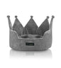 NANDOG Pet Gear Crown Cozy Round Dog and Cat Bed Collection Washable Indoor Pet Bed for Small Breeds -Soft Bed Fits in Crate or Kennel - Made of Ultra Soft Micro-Plush Material (Grey)