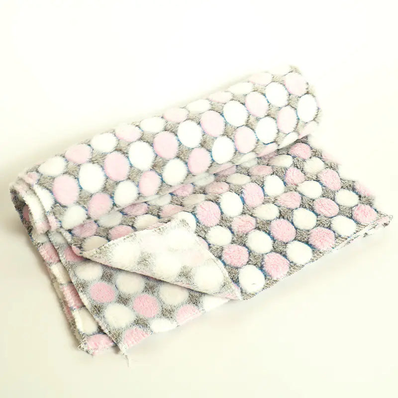 Thick Coral Fleece Pet Blanket and Dog Bed Mat