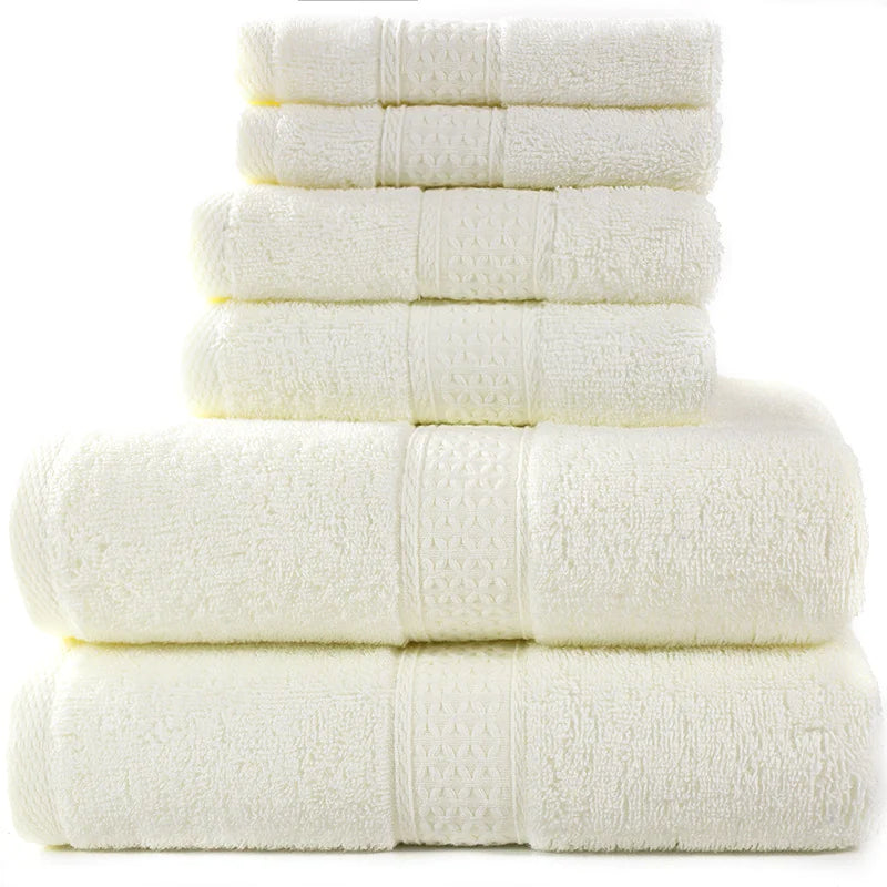 6-Piece Cotton Bath Towel Set