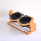 Adjustable Height Pet Bowl Set with Stand for Cats