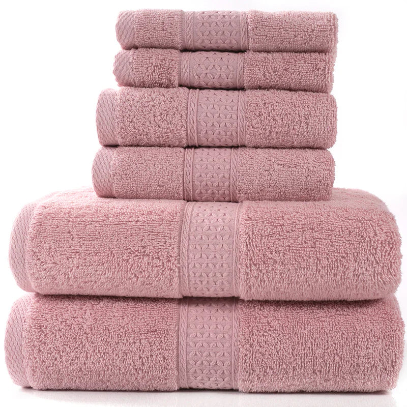6-Piece Cotton Bath Towel Set