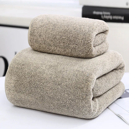 Bamboo Charcoal Fiber Coral Fleece Towel Bath Towel Set