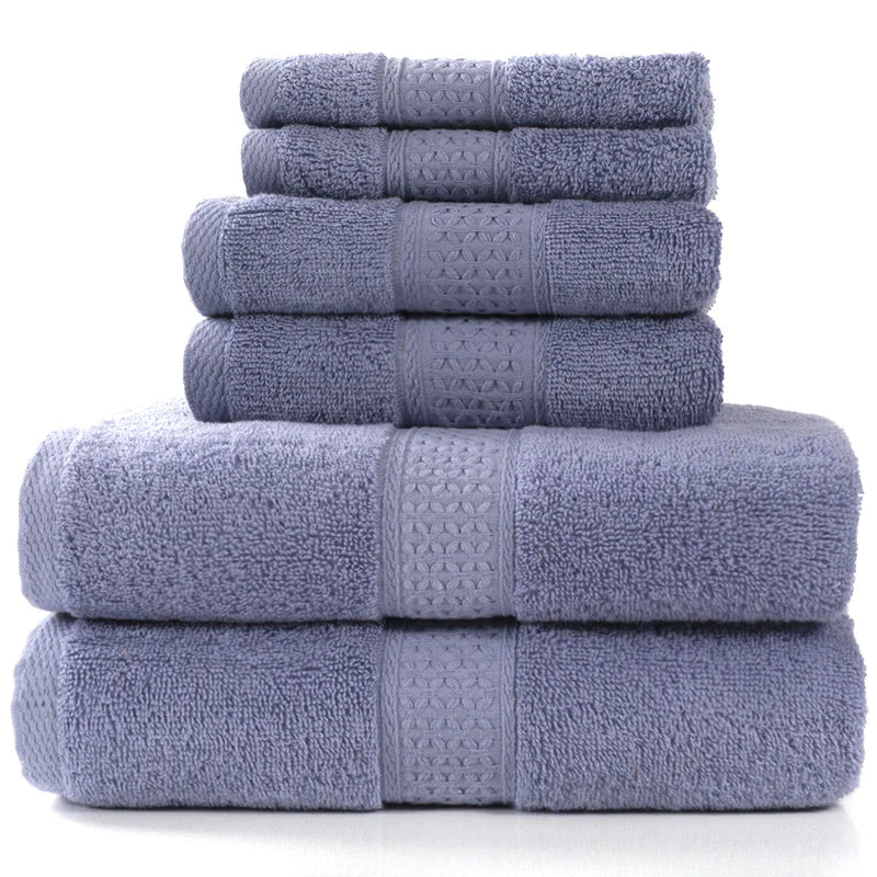 6-Piece Cotton Bath Towel Set