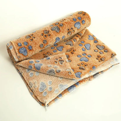 Thick Coral Fleece Pet Blanket and Dog Bed Mat