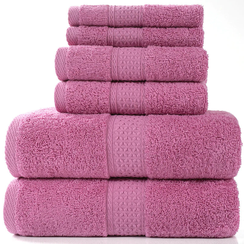 6-Piece Cotton Bath Towel Set
