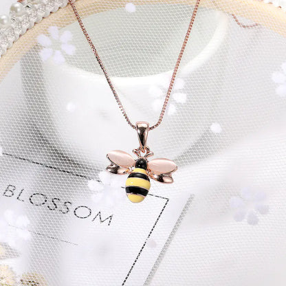 Bee Necklace, Collarbone Necklace, Bee Pendant