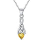 ChicSilver November Birthstone Necklace Yellow Topaz Necklace Cubic Zirconia Necklace for Women