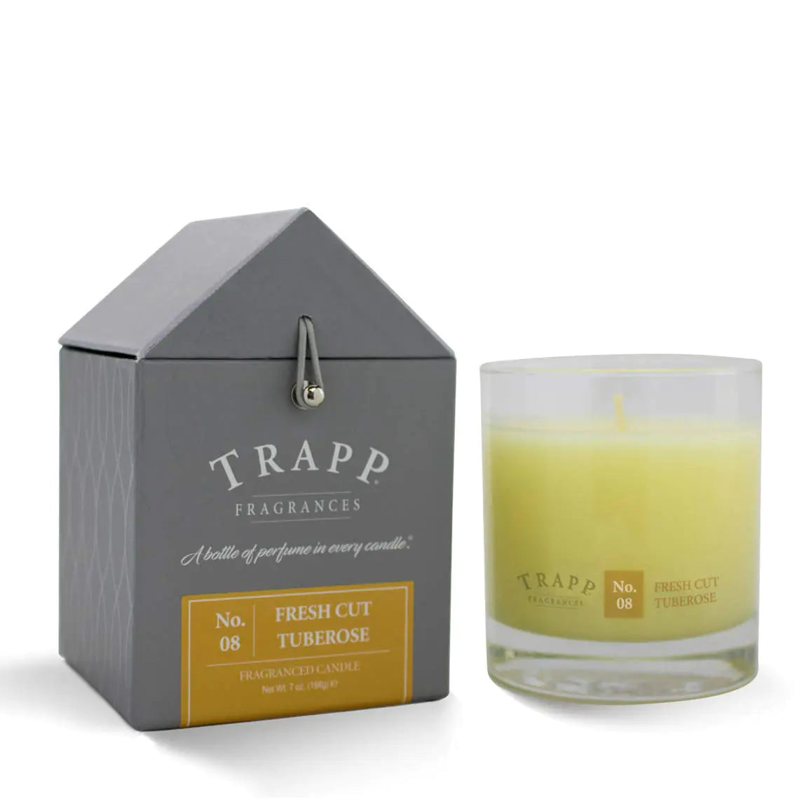 Trapp Candle No. 8 Freshcut Tuberose Candle 7oz Candle Signature Home Collection 50 Hours – Designer Aromatherapy Candle Floral Scented Candle Luxury Candle with Fragrant Scent