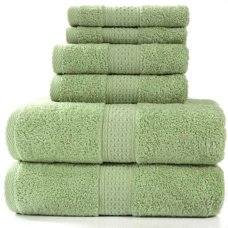 6-Piece Cotton Bath Towel Set
