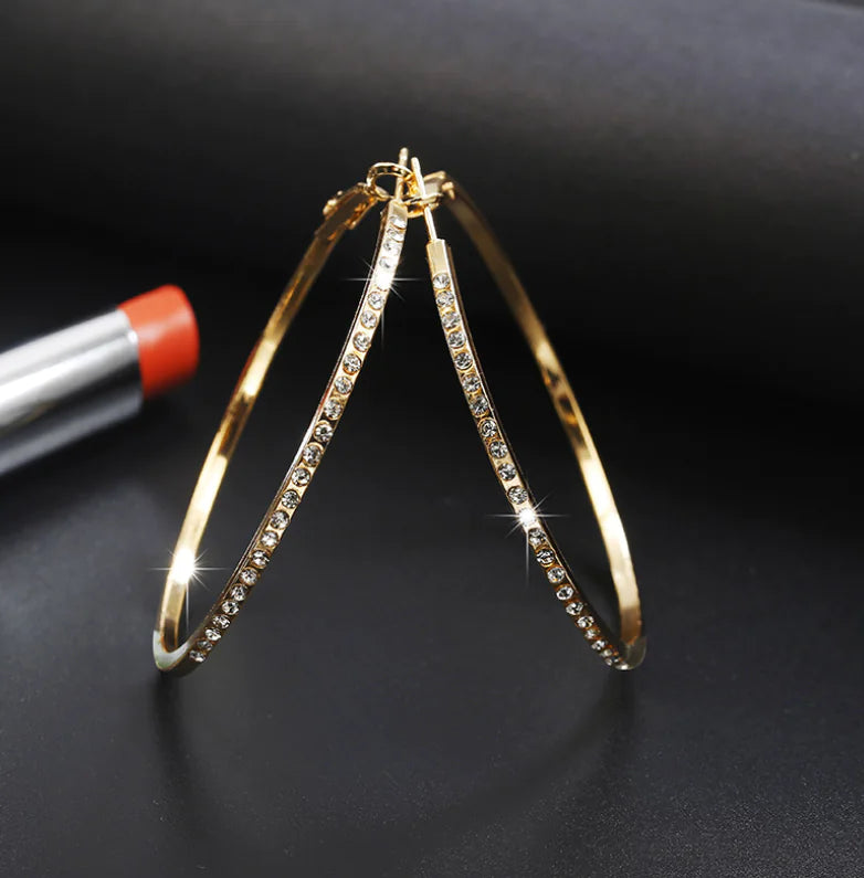 Hollow Circle Hoop Earrings and Studs