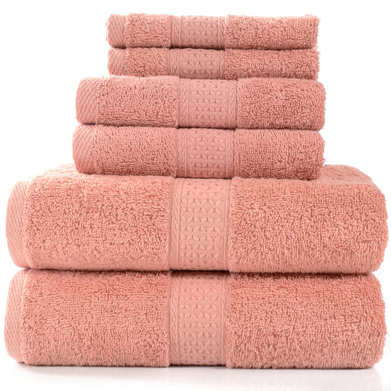 6-Piece Cotton Bath Towel Set