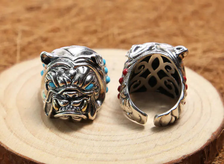 Bulldog Ring, Thai Silver Statement Ring