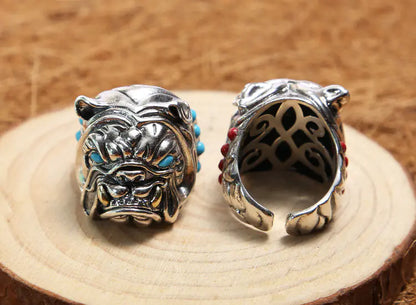 Bulldog Ring, Thai Silver Statement Ring