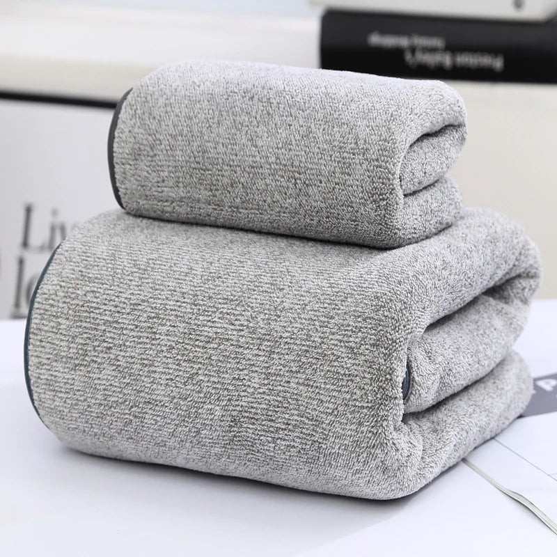 Bamboo Charcoal Fiber Coral Fleece Towel Bath Towel Set